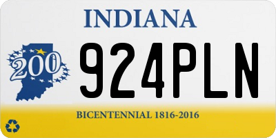 IN license plate 924PLN