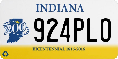 IN license plate 924PLO