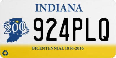IN license plate 924PLQ