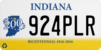 IN license plate 924PLR