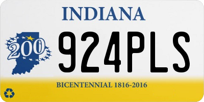 IN license plate 924PLS