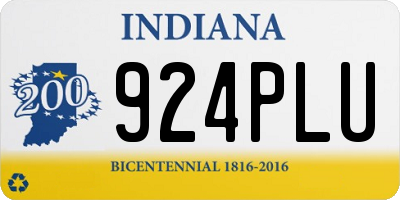 IN license plate 924PLU