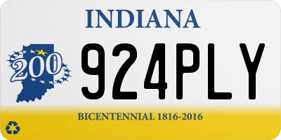 IN license plate 924PLY
