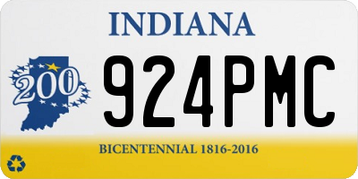 IN license plate 924PMC
