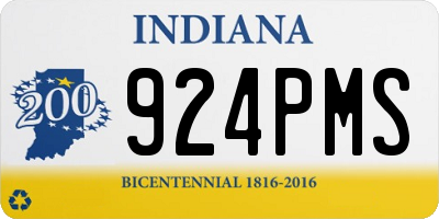 IN license plate 924PMS