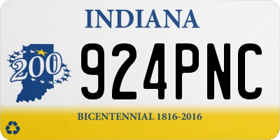 IN license plate 924PNC