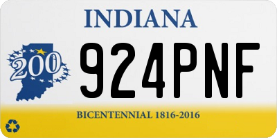 IN license plate 924PNF