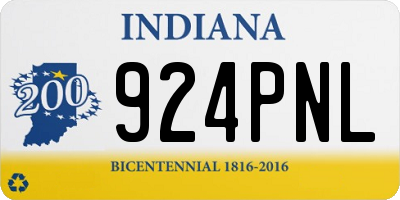 IN license plate 924PNL