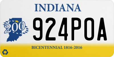 IN license plate 924POA