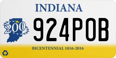 IN license plate 924POB
