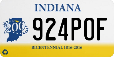 IN license plate 924POF