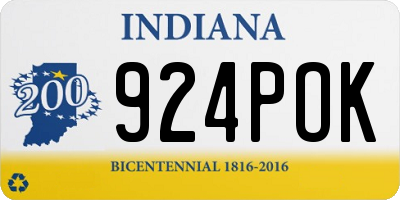 IN license plate 924POK