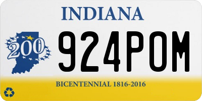 IN license plate 924POM