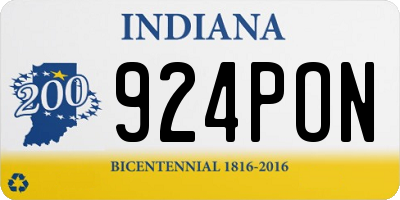 IN license plate 924PON