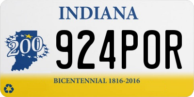 IN license plate 924POR