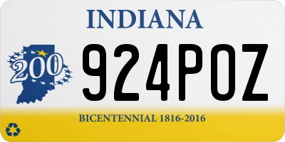 IN license plate 924POZ