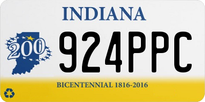 IN license plate 924PPC