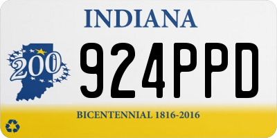 IN license plate 924PPD