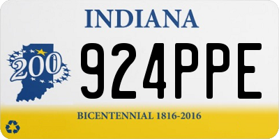 IN license plate 924PPE