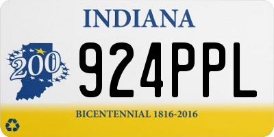 IN license plate 924PPL