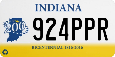 IN license plate 924PPR
