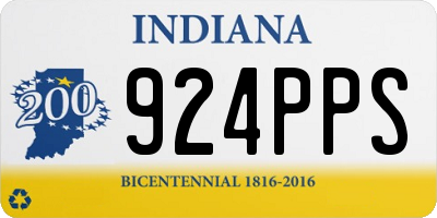 IN license plate 924PPS
