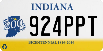 IN license plate 924PPT
