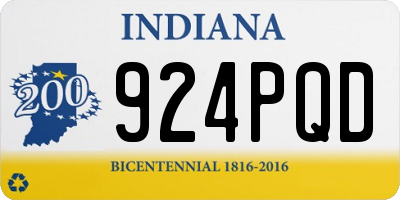 IN license plate 924PQD