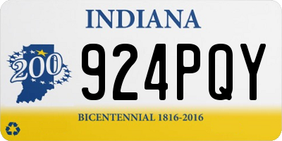 IN license plate 924PQY