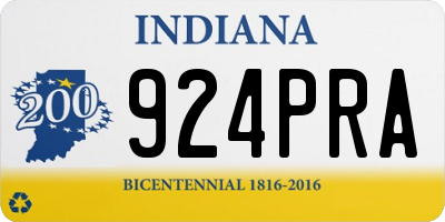 IN license plate 924PRA
