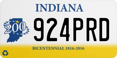 IN license plate 924PRD
