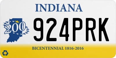 IN license plate 924PRK