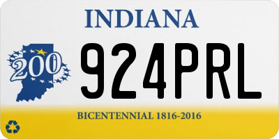IN license plate 924PRL