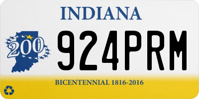 IN license plate 924PRM