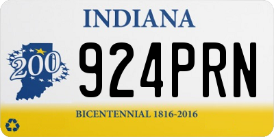 IN license plate 924PRN