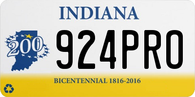IN license plate 924PRO