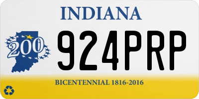 IN license plate 924PRP