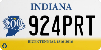 IN license plate 924PRT