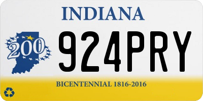 IN license plate 924PRY
