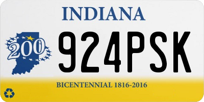 IN license plate 924PSK