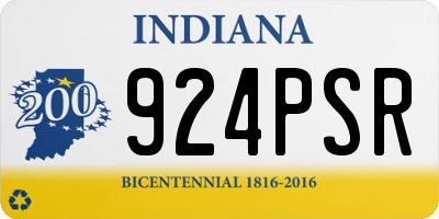 IN license plate 924PSR