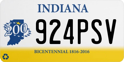 IN license plate 924PSV