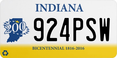 IN license plate 924PSW
