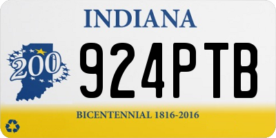 IN license plate 924PTB
