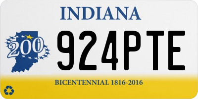 IN license plate 924PTE