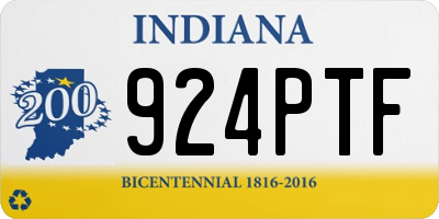 IN license plate 924PTF
