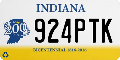 IN license plate 924PTK