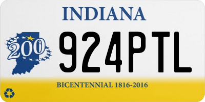 IN license plate 924PTL