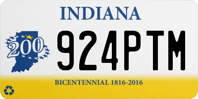 IN license plate 924PTM