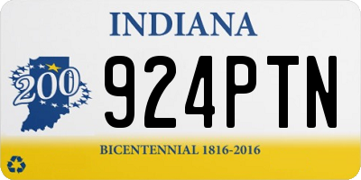 IN license plate 924PTN